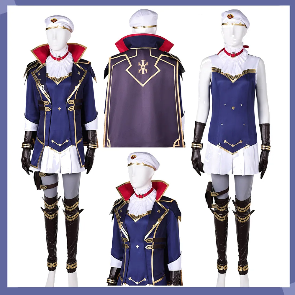 LoL Disguise Acrane Caitlyn Cosplay Wig Costume Adult Women Blue Uniform Hat Gloves Outfits Halloween Carnival Party Suit
LoL Disguise Acrane Caitlyn Cosplay Wig Costume Adult Women Blue Uniform Hat Gloves Outfits Halloween Carnival Party Suit
