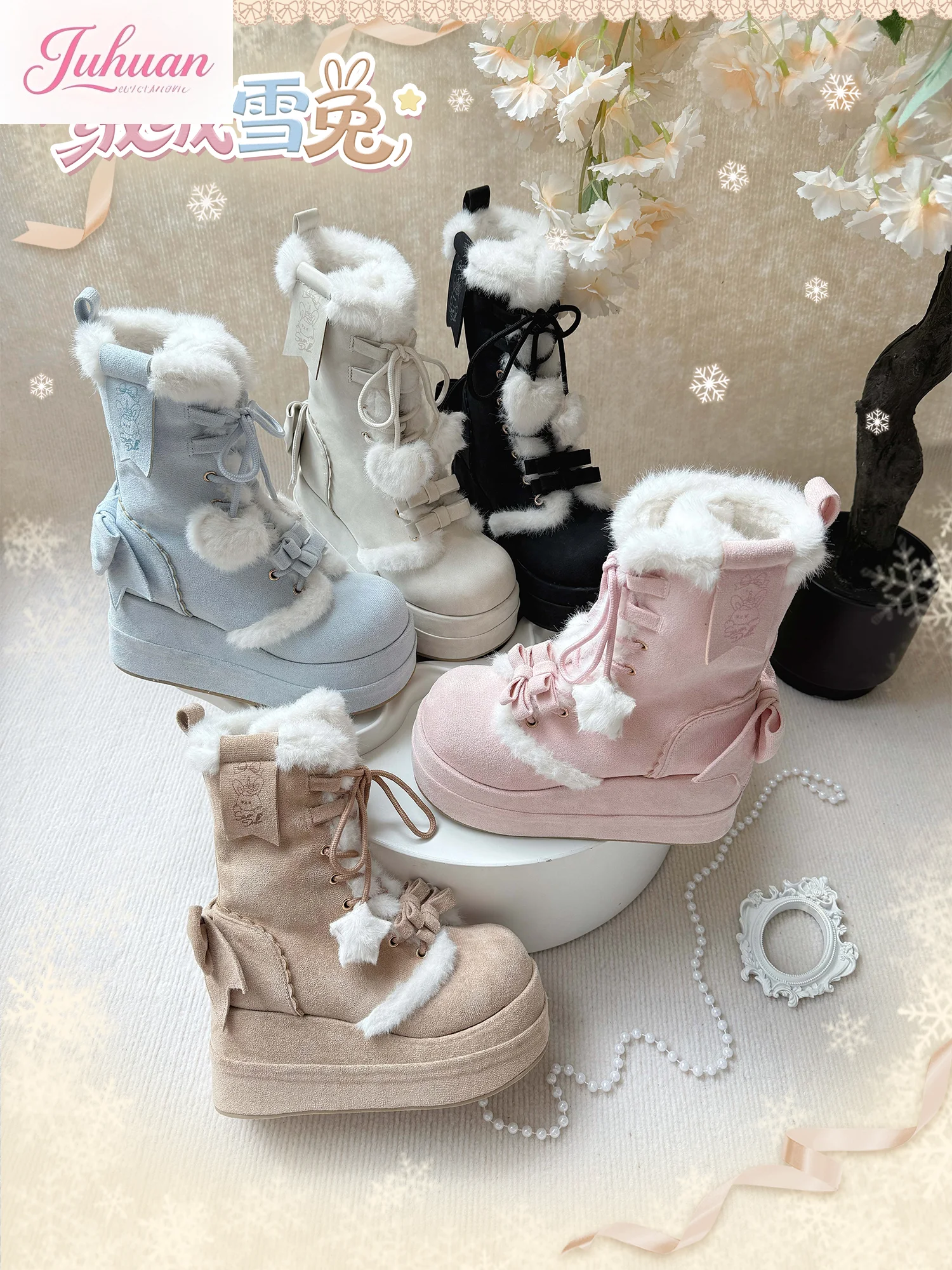Kawaii Japanese Original Winter New Lolita Bow Muffin Shoes Soft Girl Cute Sweet Warm Snow Boots Thick-soled Medium Boots Women
Kawaii Japanese Original Winter New Lolita Bow Muffin Shoes Soft Girl Cute Sweet Warm Snow Boots Thick-soled Medium Boots Women