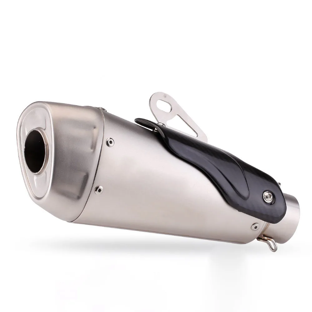 STLF Universal 51mm Motorcycle Exhaust Modify V4 Muffler With Carbon Fiber Cover for MT07 Z900 R1 CBR650 GSXR600 ER6N Nmax Pcx 
STLF Universal 51mm Motorcycle Exhaust Modify V4 Muffler With Carbon Fiber Cover for MT07 Z900 R1 CBR650 GSXR600 ER6N Nmax Pcx