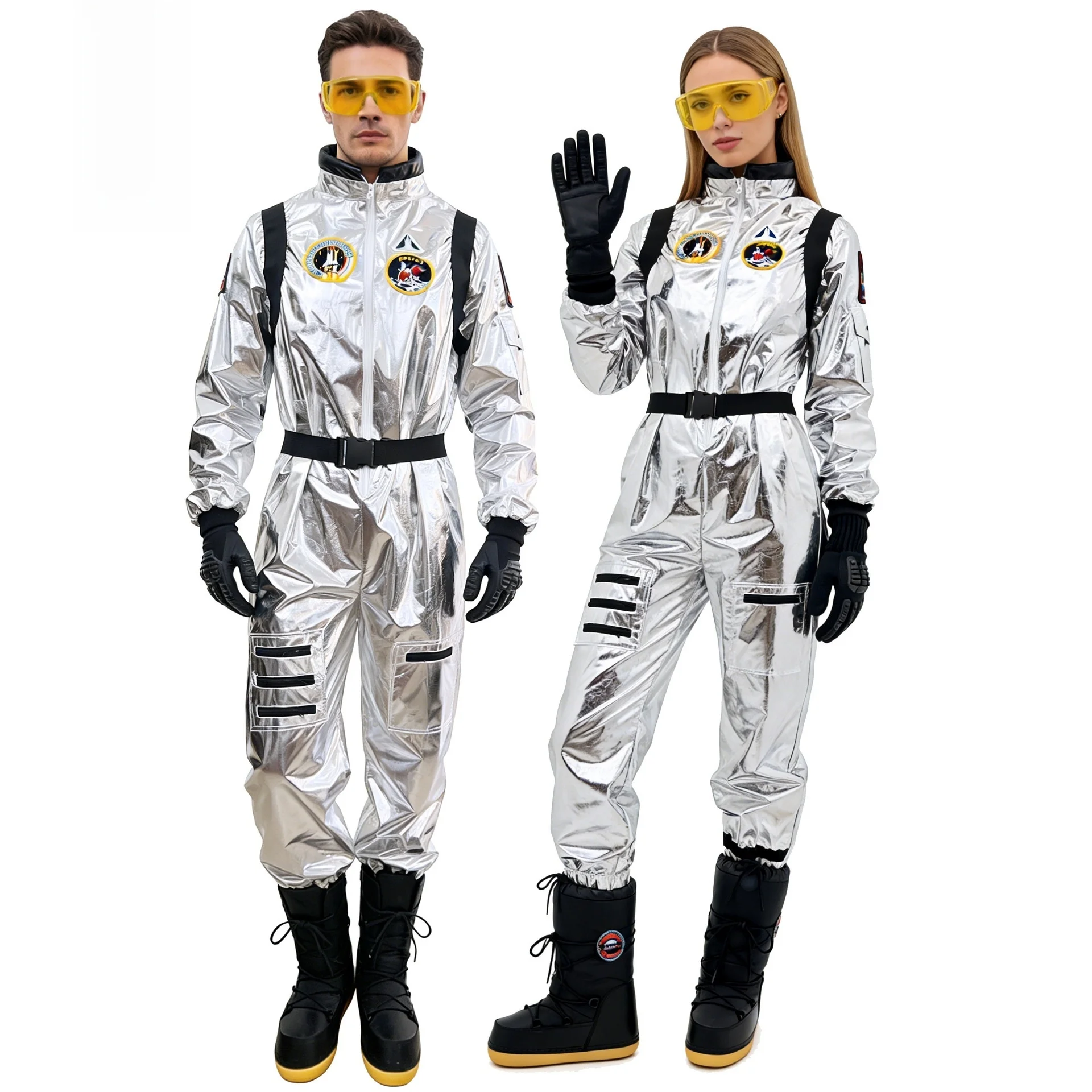Silver Space Suit Costume Set for Men And Women Halloween Party Performance Outfit Wandering Earth Astronaut Clothing
Silver Space Suit Costume Set for Men And Women Halloween Party Performance Outfit Wandering Earth Astronaut Clothing