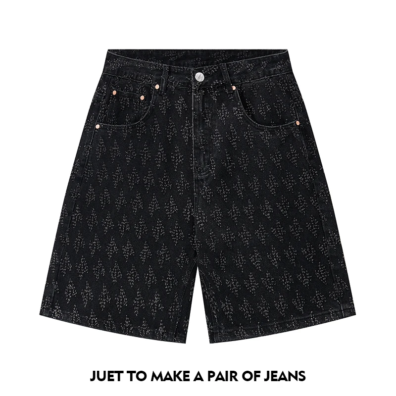 summer men’s denim shorts combine classic and fashionable tattered designs Straight fit loose black jeans Y2K high street shorts
summer men’s denim shorts combine classic and fashionable tattered designs Straight fit loose black jeans Y2K high street shorts