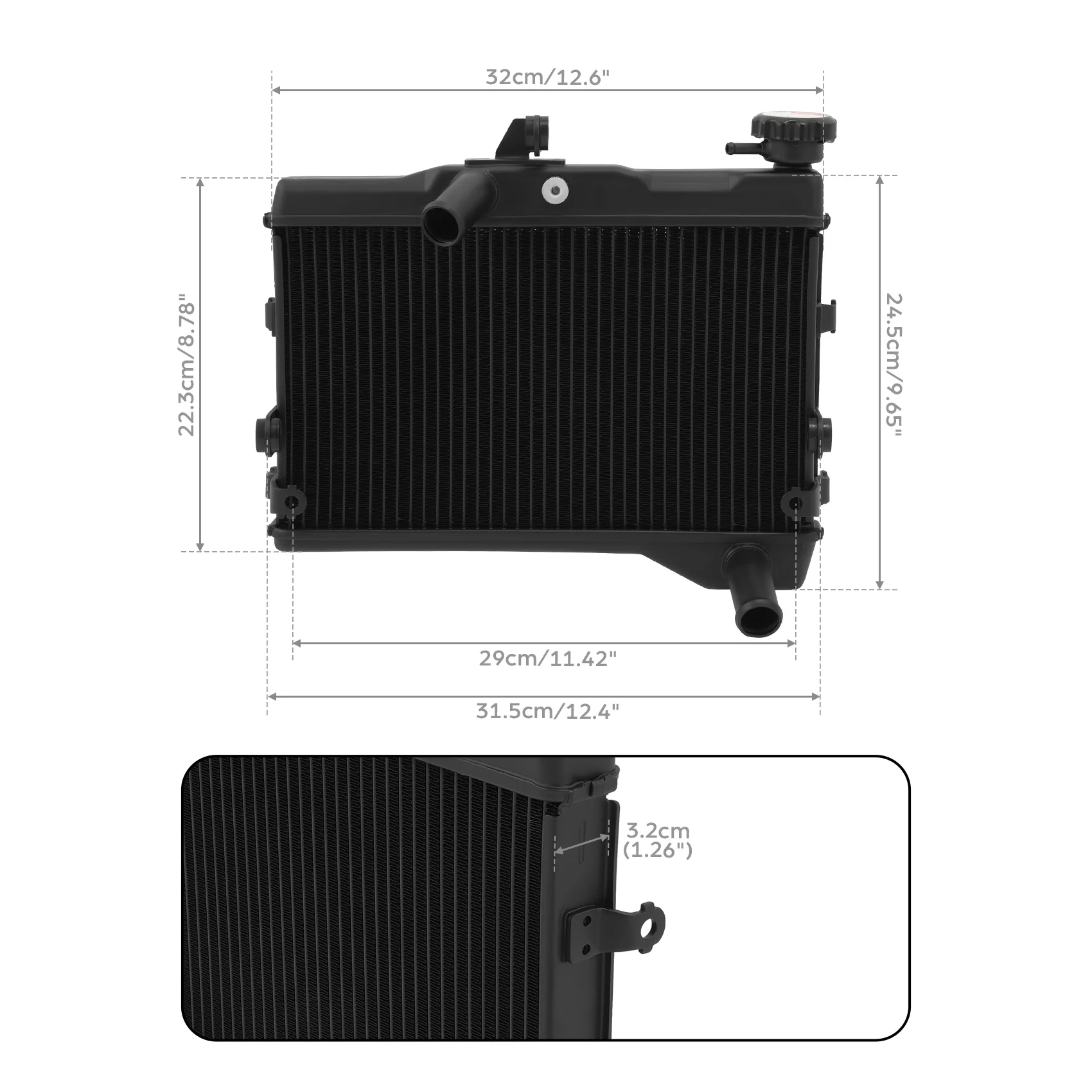 Black Radiator Cooler Cooling Fit For Yamaha YZF R7 YZF-R7 2022-2025 2023 2024
Black Radiator Cooler Cooling Fit For Yamaha YZF R7 YZF-R7 2022-2025 2023 2024