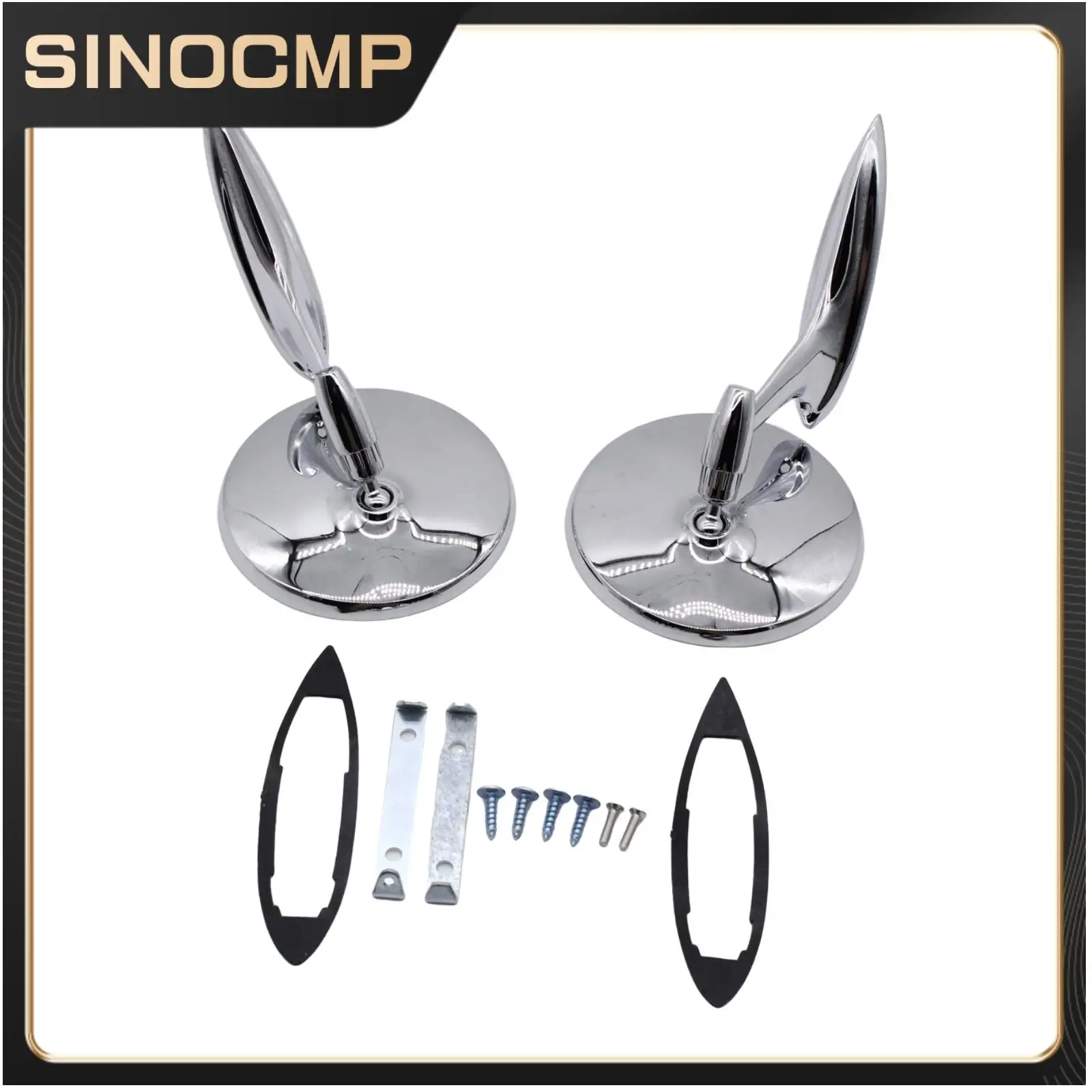SI-AT26194 1Pair Electroplated Round Outside Rearview Mirrors Ribbed Base 654394765672 For Chevy Chevelle Impala Nova 1963-1965
SI-AT26194 1Pair Electroplated Round Outside Rearview Mirrors Ribbed Base 654394765672 For Chevy Chevelle Impala Nova 1963-1965
