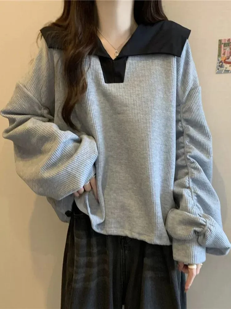 plus Size 300 Pou Fat MM Korean Sle Long Sve Sweatirt Loose Meat Covering Slimming Casual Top for Women
plus Size 300 Pou Fat MM Korean Sle Long Sve Sweatirt Loose Meat Covering Slimming Casual Top for Women