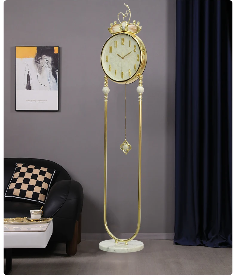 Light luxury natural deep sea shell Clock Metal floor clock standing clock nordic home decor silent quartz movement
Light luxury natural deep sea shell Clock Metal floor clock standing clock nordic home decor silent quartz movement