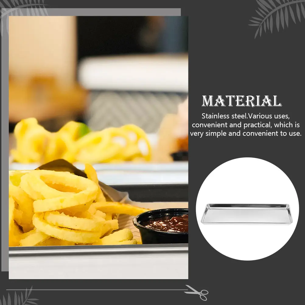 Stainless Steel Rice Noodle Dish Rectangular Plate Tray Kitchen Serve Platters Snack Food Storage BBQ Picnic Camping Party
Stainless Steel Rice Noodle Dish Rectangular Plate Tray Kitchen Serve Platters Snack Food Storage BBQ Picnic Camping Party