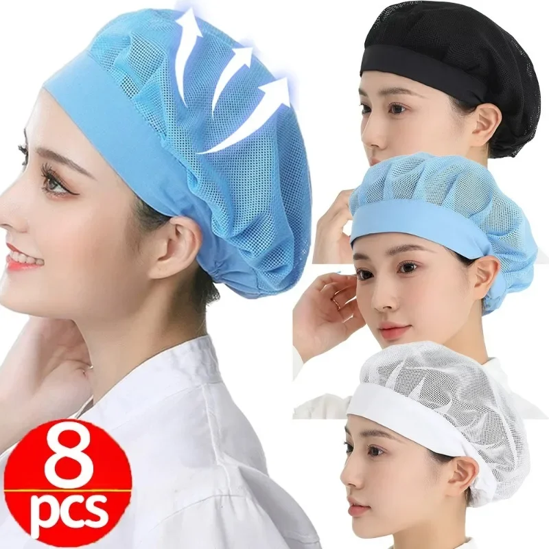 1/8Pcs Mesh Kitchen Work Hats Multicolor Food Service Net Restaurant Hotel Bakery Waiter Work Caps Unisex Adjustable Chef Hat
1/8Pcs Mesh Kitchen Work Hats Multicolor Food Service Net Restaurant Hotel Bakery Waiter Work Caps Unisex Adjustable Chef Hat