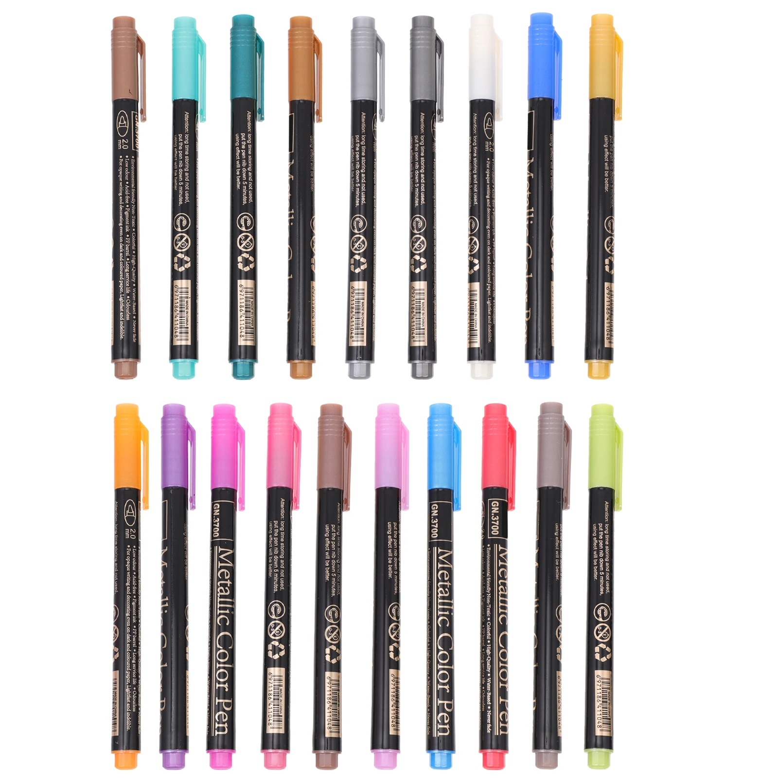 20 Pcs Marker Set DIY Pens Calligraphy Multicolor Graffiti Markers Metallic Permanent
20 Pcs Marker Set DIY Pens Calligraphy Multicolor Graffiti Markers Metallic Permanent