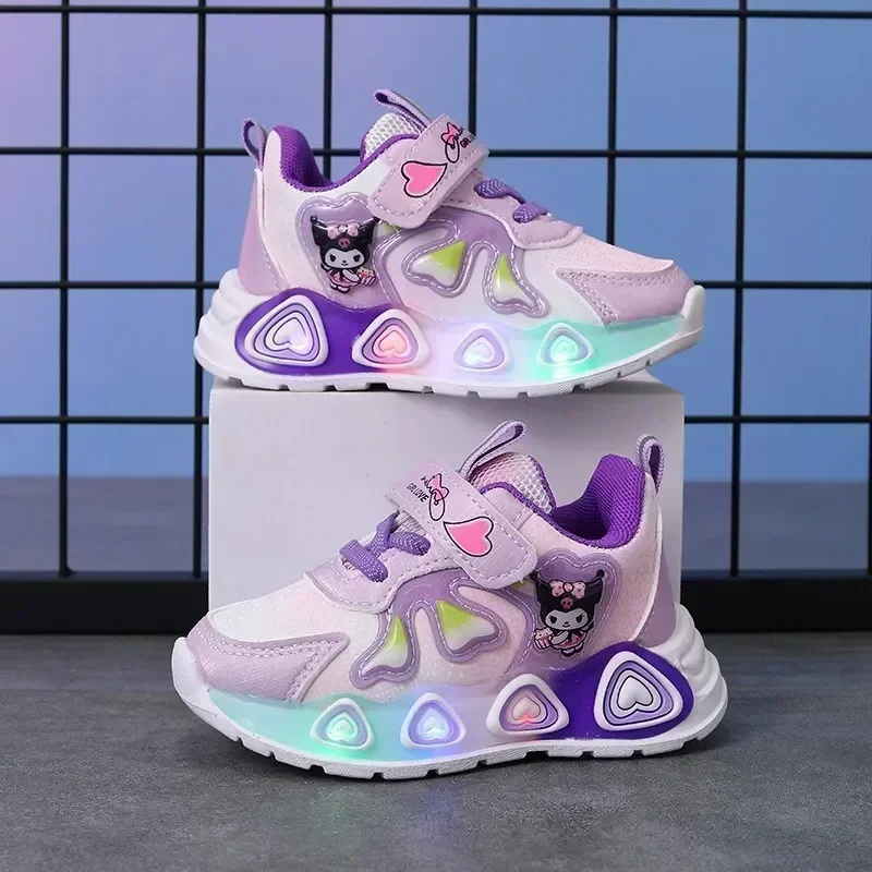 Sanrio lights kuromi LED Spring Autumn New girl Running Shoes hello kitty children sneakers Mesh Casual Shoes
Sanrio lights kuromi LED Spring Autumn New girl Running Shoes hello kitty children sneakers Mesh Casual Shoes