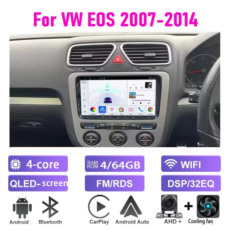 9'' Car Stereo Radio For Volkswagen EOS 2007-2014 Apple Carplay Android 13 Head Unit FM BT Reversing Image 4+64GB
9'' Car Stereo Radio For Volkswagen EOS 2007-2014 Apple Carplay Android 13 Head Unit FM BT Reversing Image 4+64GB