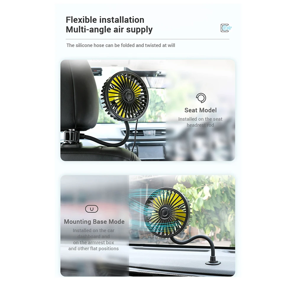 Car Seat Back Cooling Fan 360 Rotation Electric Car Cooling Fan 3 Speed Adjustable Electric Seat Back Cooler for Hot Weather
Car Seat Back Cooling Fan 360 Rotation Electric Car Cooling Fan 3 Speed Adjustable Electric Seat Back Cooler for Hot Weather