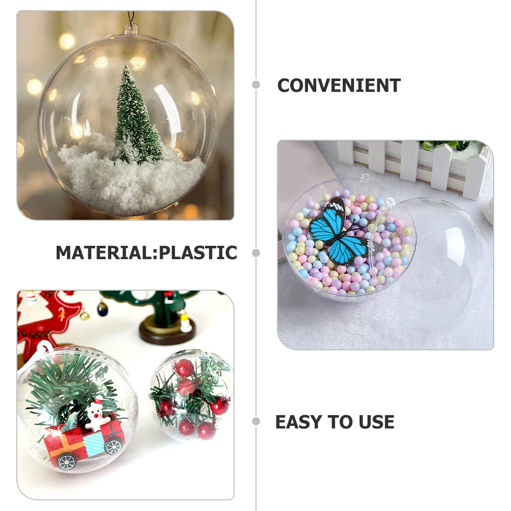 20Pcs Christmas Decorative Balls Clear Plastic Fillable Ornament DIY Christmas Tree Decorations Hanging Hollow Ornaments
20Pcs Christmas Decorative Balls Clear Plastic Fillable Ornament DIY Christmas Tree Decorations Hanging Hollow Ornaments