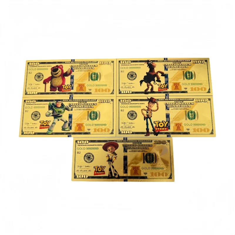 5 Types Hot Sale Strawberry Bear Banknote Anime Gold Banknote in 24k Gold Plated For Collection
5 Types Hot Sale Strawberry Bear Banknote Anime Gold Banknote in 24k Gold Plated For Collection