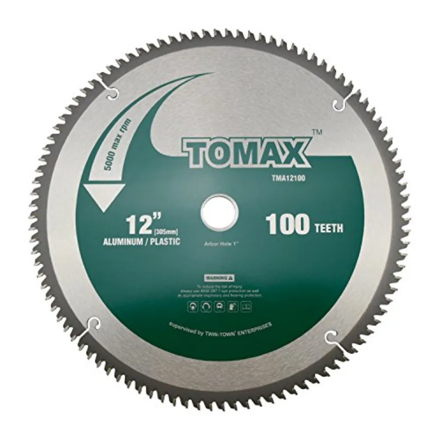 12-Inch 100 Tooth TCG Aluminum and Non-Ferrous Metal Saw Blade with 1-Inch Arbor
12-Inch 100 Tooth TCG Aluminum and Non-Ferrous Metal Saw Blade with 1-Inch Arbor