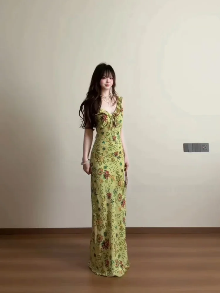 Umei STAZF7 Floral Print Maxi Dress Women's Summer Vacation Style Empire Waist Skirt Sleeveless High Waist Bouffant Hemline
Umei STAZF7 Floral Print Maxi Dress Women's Summer Vacation Style Empire Waist Skirt Sleeveless High Waist Bouffant Hemline