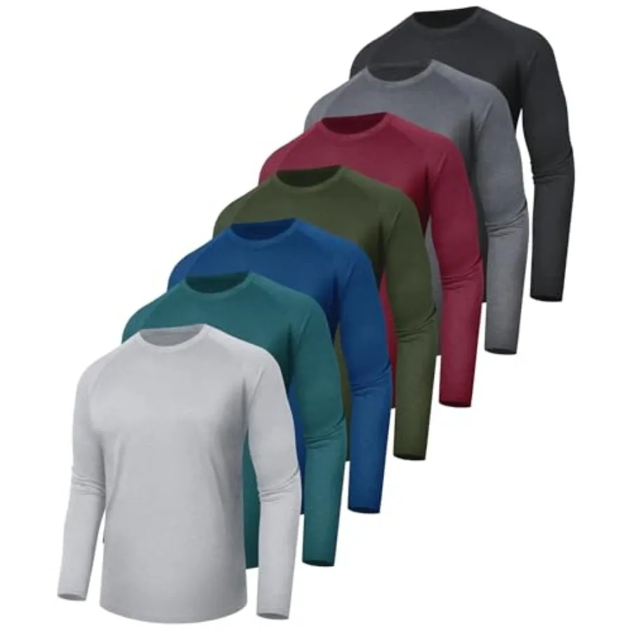 7 Pack Long Sleeve Shirts for Men - Quick Dry Moisture Wicking Sun Protection UV UPF T-Shirts for Fishing Workout Gym
7 Pack Long Sleeve Shirts for Men - Quick Dry Moisture Wicking Sun Protection UV UPF T-Shirts for Fishing Workout Gym