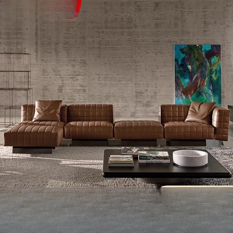 Italian modular combination sofa Twiggy leather checkerboard living room minimalist leather sofa designer furniture
Italian modular combination sofa Twiggy leather checkerboard living room minimalist leather sofa designer furniture