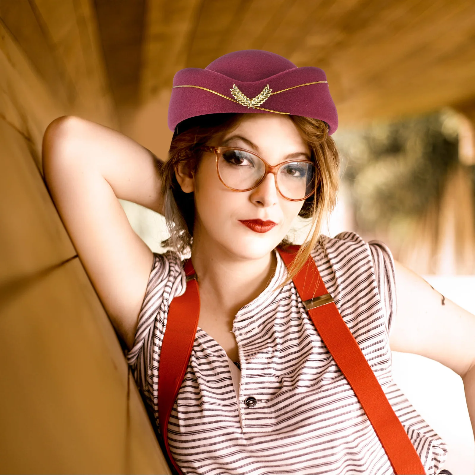 Airline Stewardess Hat Women Woolen Flight Attendant Cap Wine Red Size M Cosplay Costume Festival Performance Warm Fashion
Airline Stewardess Hat Women Woolen Flight Attendant Cap Wine Red Size M Cosplay Costume Festival Performance Warm Fashion