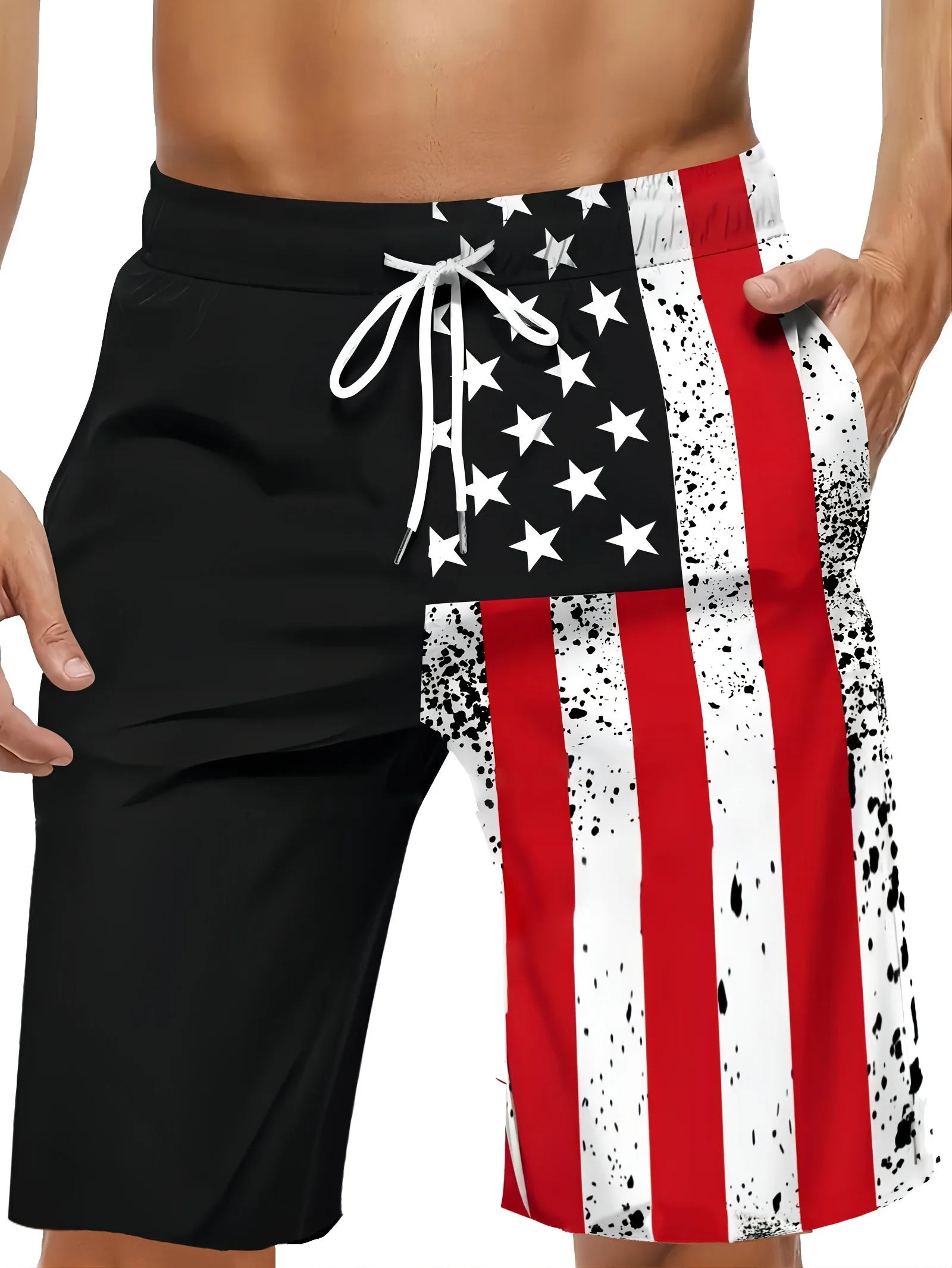 Summer Men's 3D Plus Size Sports Casual Elastic Drawstring Shorts Independence Day Fashion Retro Flag Print Casual Sports Shorts
Summer Men's 3D Plus Size Sports Casual Elastic Drawstring Shorts Independence Day Fashion Retro Flag Print Casual Sports Shorts