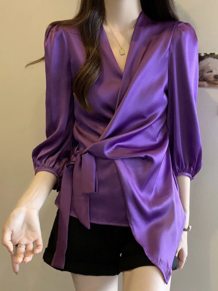 Asymmetrical Short Sleeve V-Neck Chiffon Shirt Women's Summer Fashion plus Size Slimming High-End Feelings Beautiful Top
Asymmetrical Short Sleeve V-Neck Chiffon Shirt Women's Summer Fashion plus Size Slimming High-End Feelings Beautiful Top