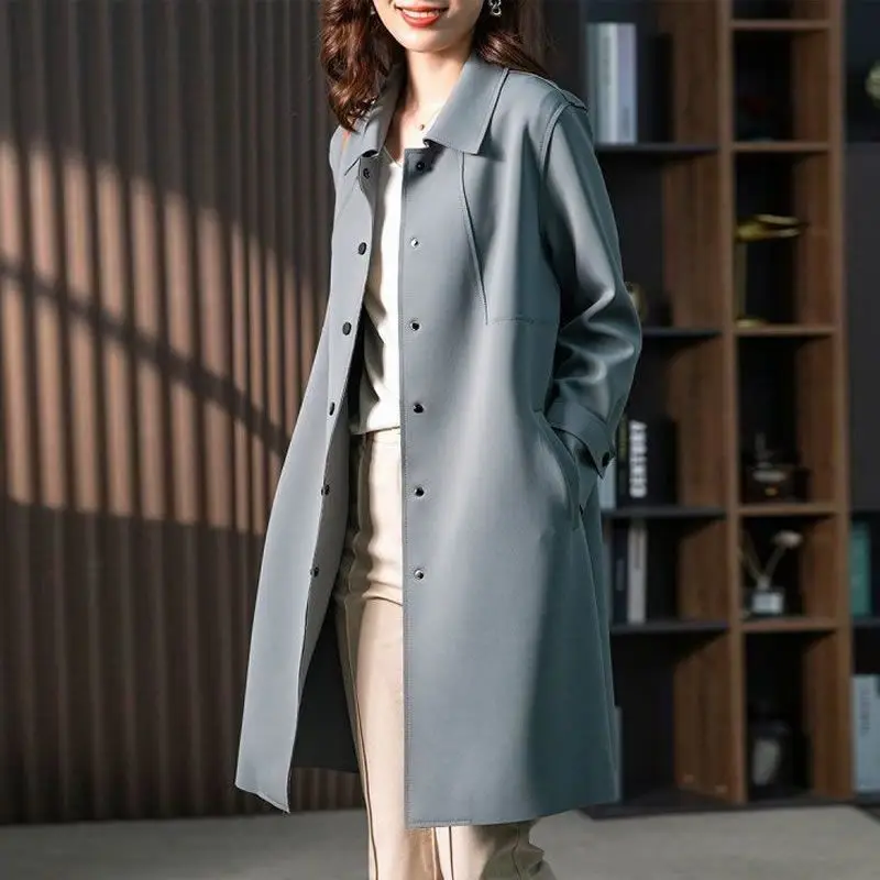 High Quality Women's Long Jacket With Lining 2026 Spring And Autumn New Fashionable Trench Coat Loose And Slim Long Windbreaker
High Quality Women's Long Jacket With Lining 2026 Spring And Autumn New Fashionable Trench Coat Loose And Slim Long Windbreaker