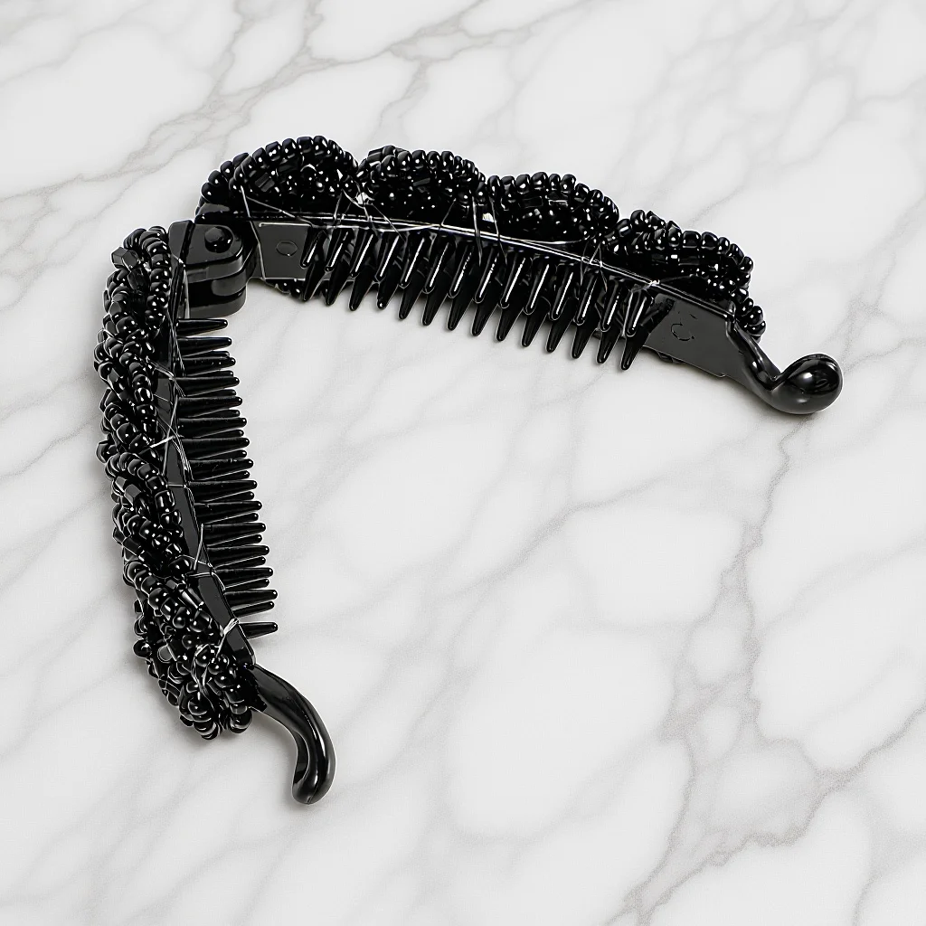 Black Banana Hair Clip Barrette Ponytail Holder Fasten Hair Quickly Long Pearl
Black Banana Hair Clip Barrette Ponytail Holder Fasten Hair Quickly Long Pearl