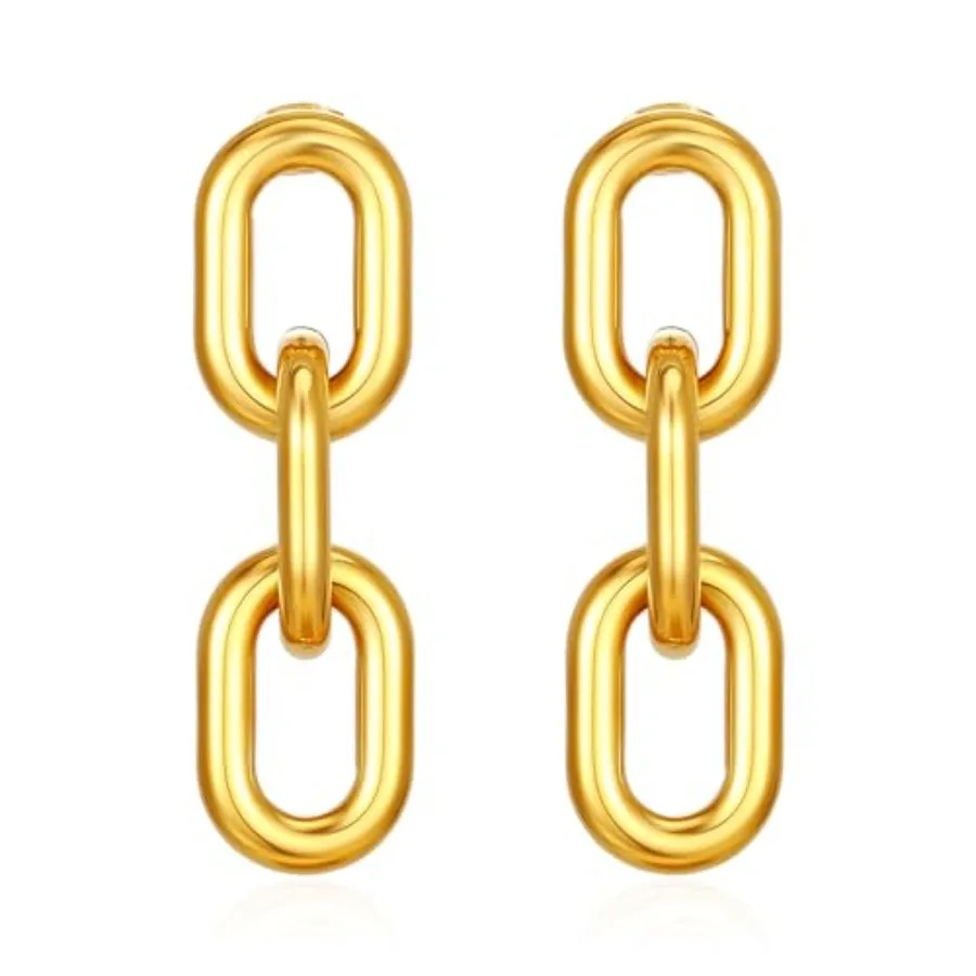 Gold Hoop Chunky Earrings: Hypoallergenic Waterproof Stainless Steel for Women
Gold Hoop Chunky Earrings: Hypoallergenic Waterproof Stainless Steel for Women