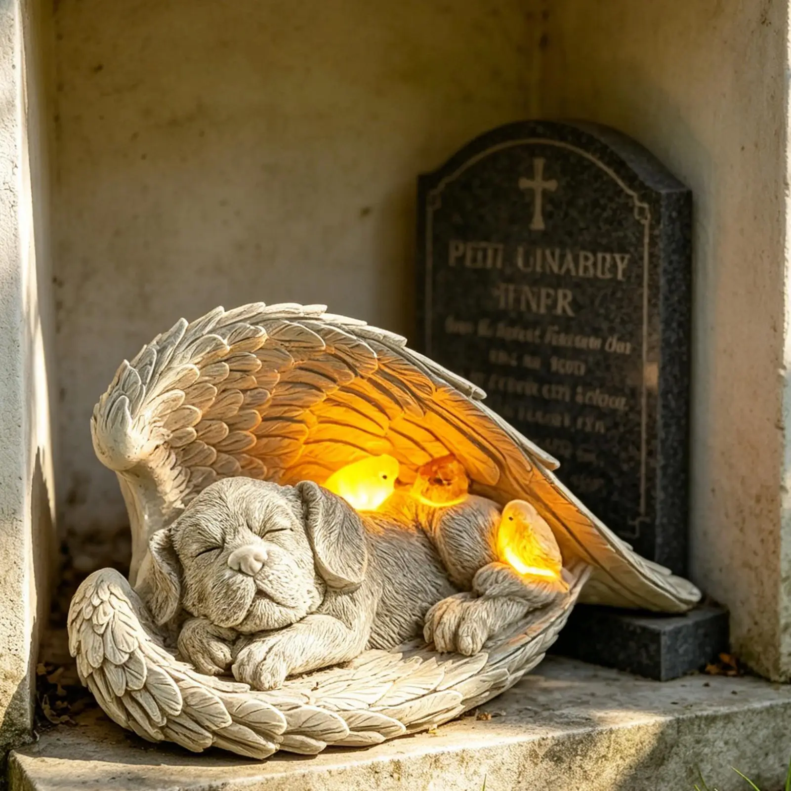 Dog Angel Statue Memorial Animal Sculpture With Solar Light Waterproof Resin Dog Garden Statue For Yard Lawn Garden Porch Patio
Dog Angel Statue Memorial Animal Sculpture With Solar Light Waterproof Resin Dog Garden Statue For Yard Lawn Garden Porch Patio