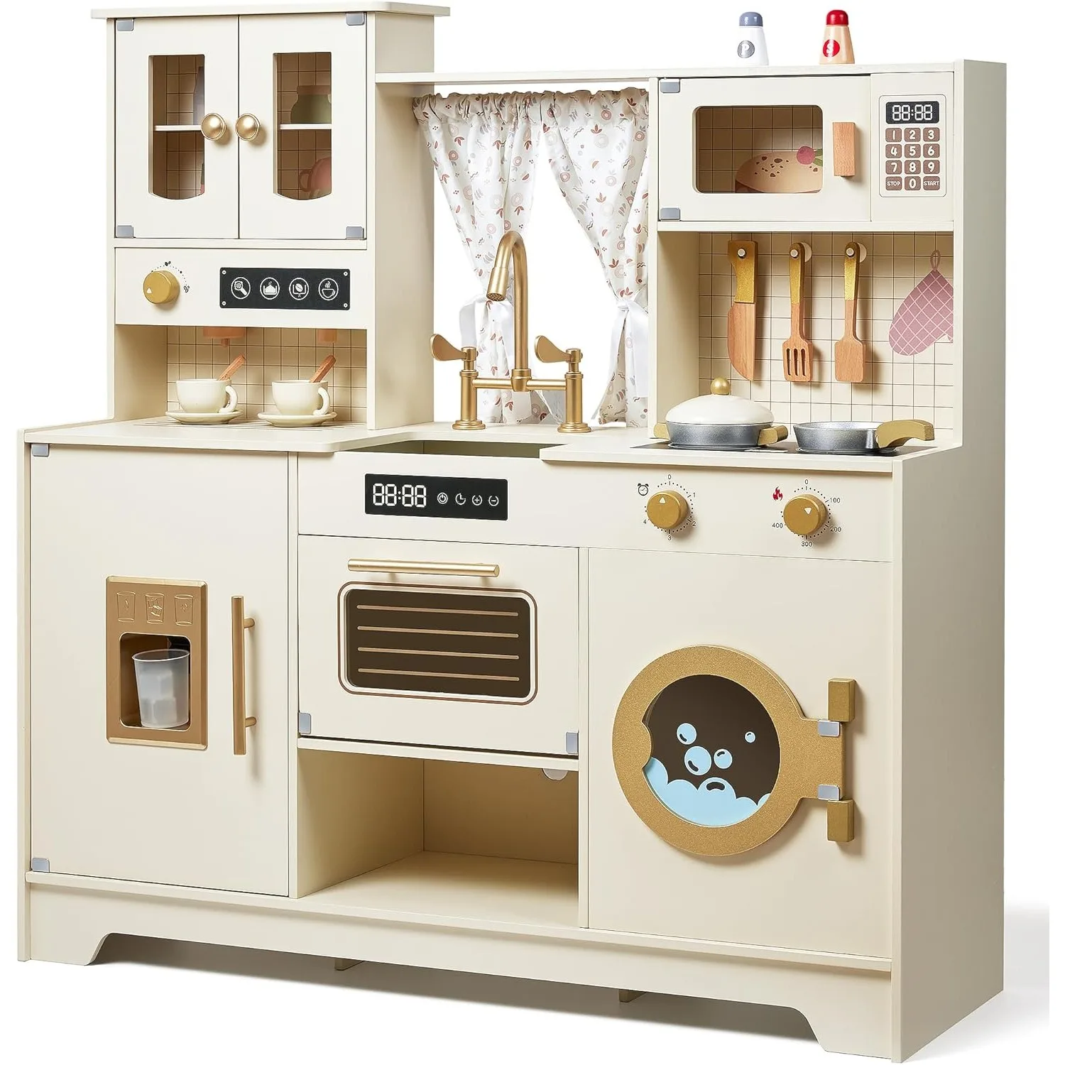 Play Kitchen for Children Wooden Pretend Play Set Toy Kitchen with Toy Food & Cooking Utensils Accessories Birthday Gift
Play Kitchen for Children Wooden Pretend Play Set Toy Kitchen with Toy Food & Cooking Utensils Accessories Birthday Gift