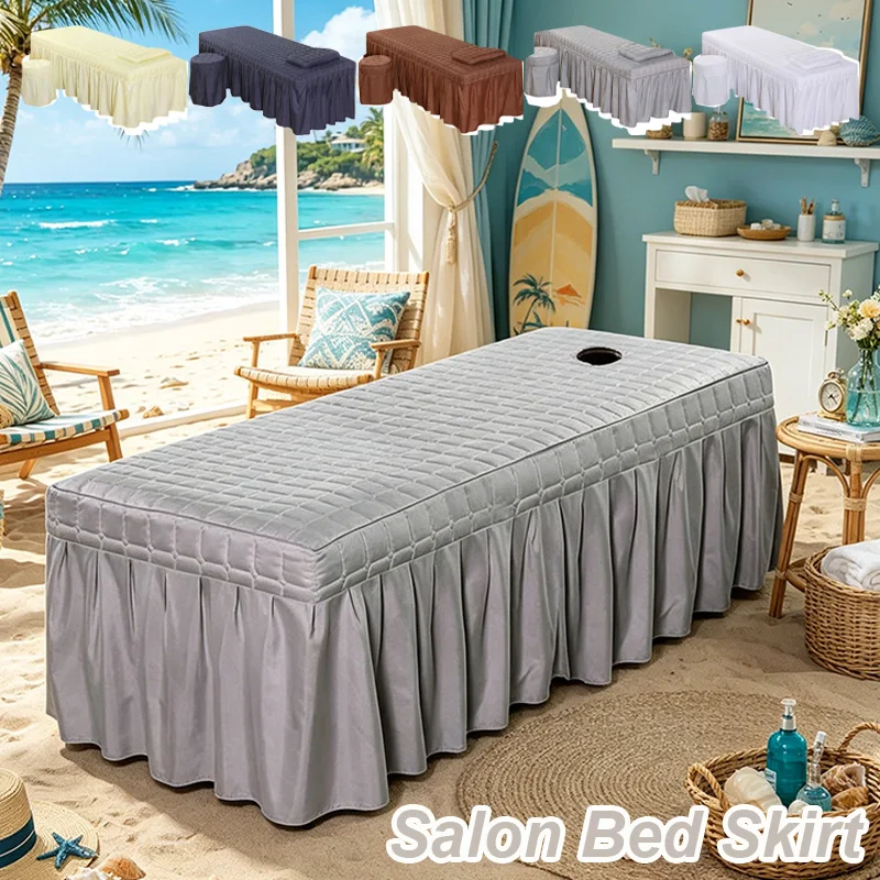 Plaid Quilted Massage Bed Sheet With Facial Hole Thickened Soft Beauty Salon Bed Cover Wear-resistant SPA Salon Bed Skirt
Plaid Quilted Massage Bed Sheet With Facial Hole Thickened Soft Beauty Salon Bed Cover Wear-resistant SPA Salon Bed Skirt