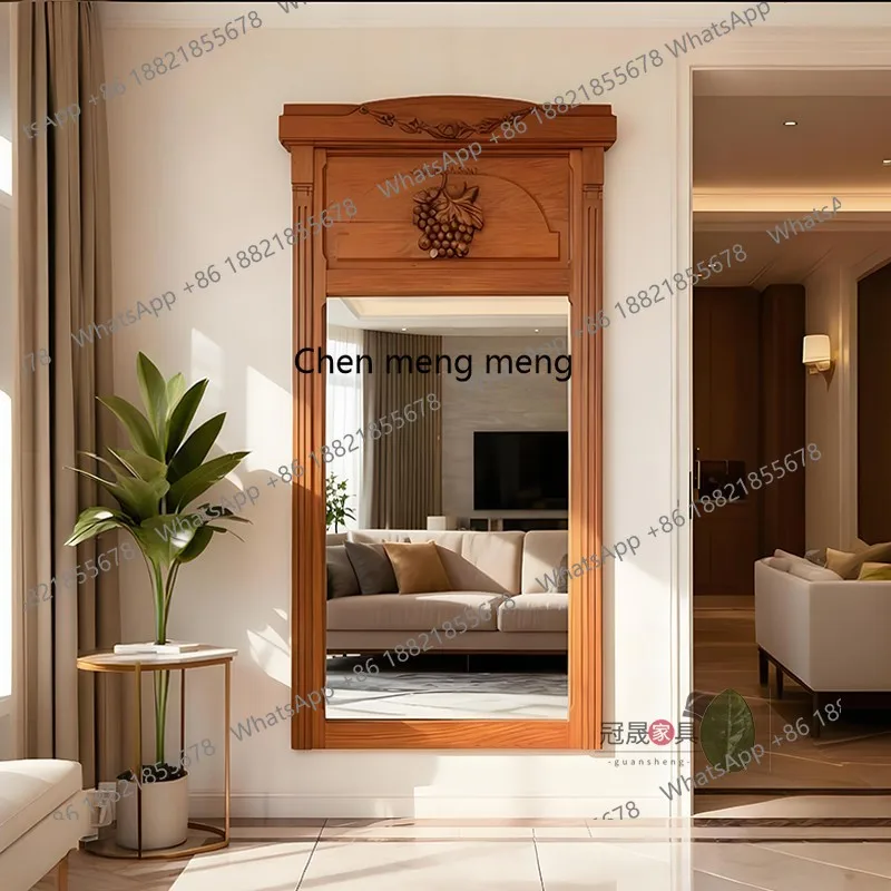 American vintage carved full-length mirror French home living room floor medieval bedroom wall hanging decorative mirror
American vintage carved full-length mirror French home living room floor medieval bedroom wall hanging decorative mirror