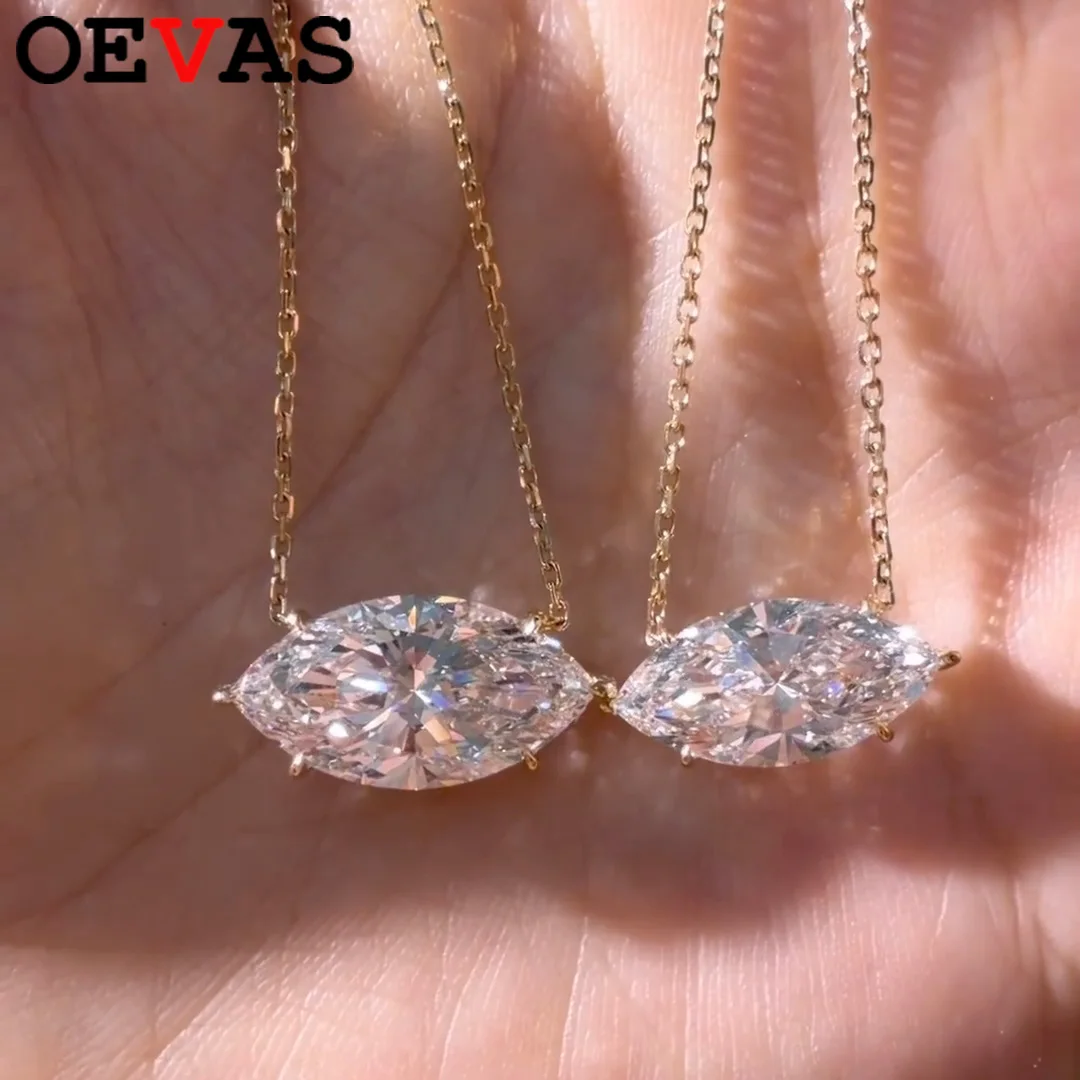 Колье-подвеска OEVAS 4CT 8X16MM с муассанитом огранки «маркиз» и бриллиантом-солитером для женщин, серебро S925 с покрытием из 18-каратного золота
Колье-подвеска OEVAS 4CT 8X16MM с муассанитом огранки «маркиз» и бриллиантом-солитером для женщин, серебро S925 с покрытием из 18-каратного золота