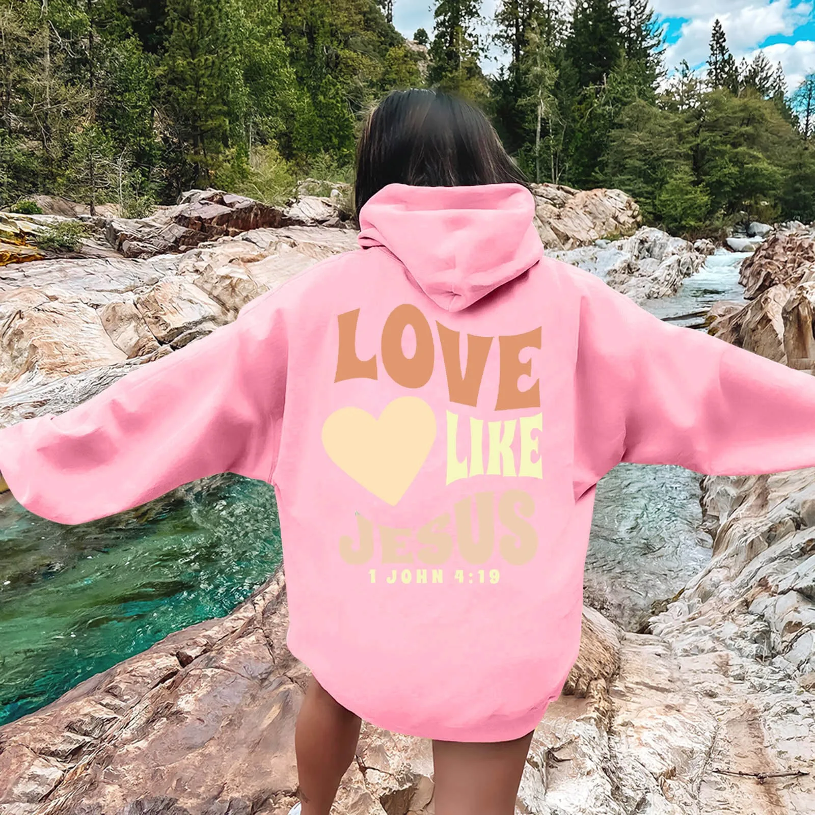 Women Solid Basic Fleece Letter Loose Hoodie Sweatshirt Long Sleeve Pocket Drop Shoulder Pullovers Top Long Hoodie Tunic
Women Solid Basic Fleece Letter Loose Hoodie Sweatshirt Long Sleeve Pocket Drop Shoulder Pullovers Top Long Hoodie Tunic