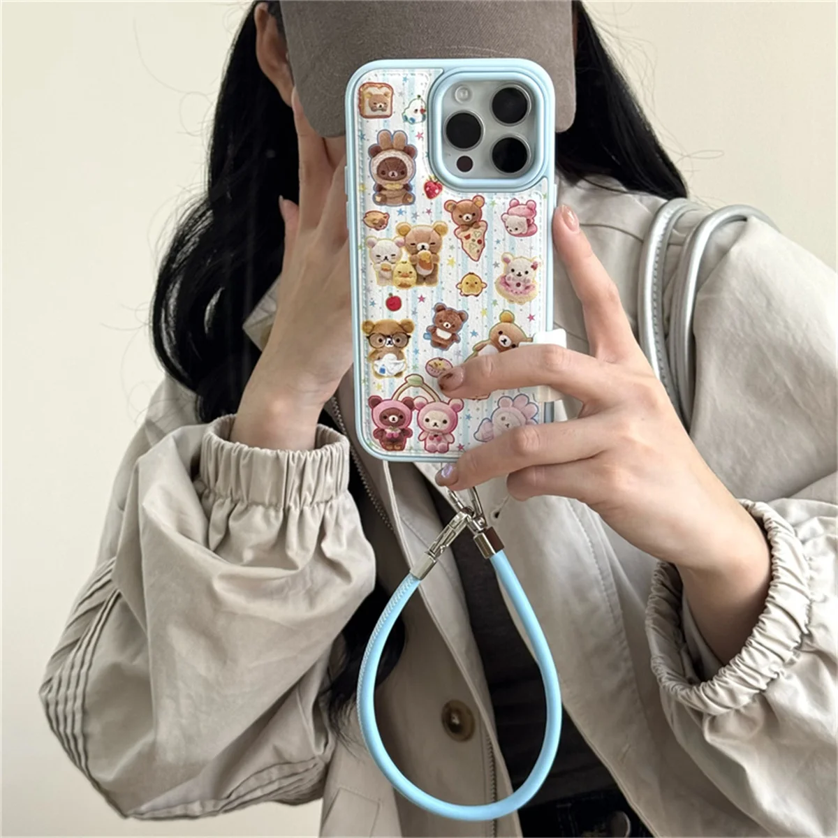 Kawaii Cartoon Brown Bear Leather Phone Case For iPhone 17 14 15 13 16 Pro Max Cover with Hand Rope Protective Cases Capa
Kawaii Cartoon Brown Bear Leather Phone Case For iPhone 17 14 15 13 16 Pro Max Cover with Hand Rope Protective Cases Capa