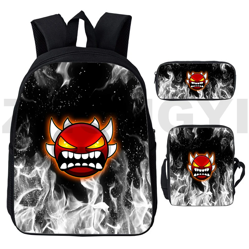 3 in 1 Set Game Angry Geometry Dash School Backpack for Students Anime Bookbag Top Quality Rucksack Kindergarten Canvas Handbags
3 in 1 Set Game Angry Geometry Dash School Backpack for Students Anime Bookbag Top Quality Rucksack Kindergarten Canvas Handbags
