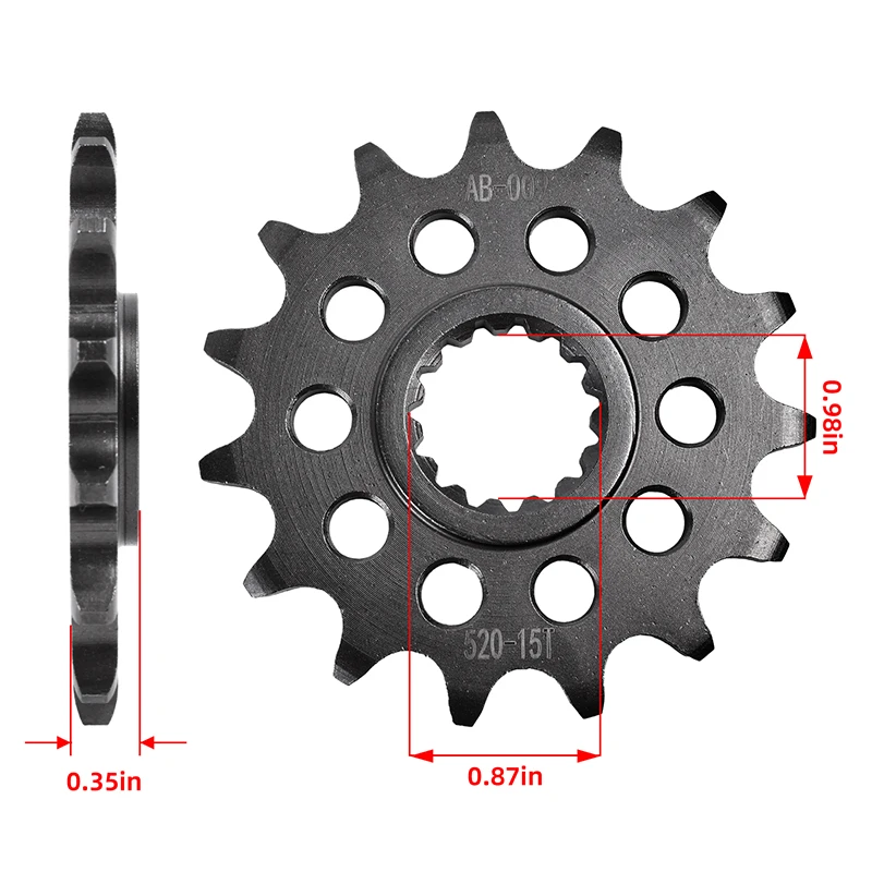 520 Front Sprocket for KT/M SMR EXC SX XC XCW MXC 125 150 250 350 300 450 500 505 525 560 Racing Six Days TPI Enduro Freeride
520 Front Sprocket for KT/M SMR EXC SX XC XCW MXC 125 150 250 350 300 450 500 505 525 560 Racing Six Days TPI Enduro Freeride