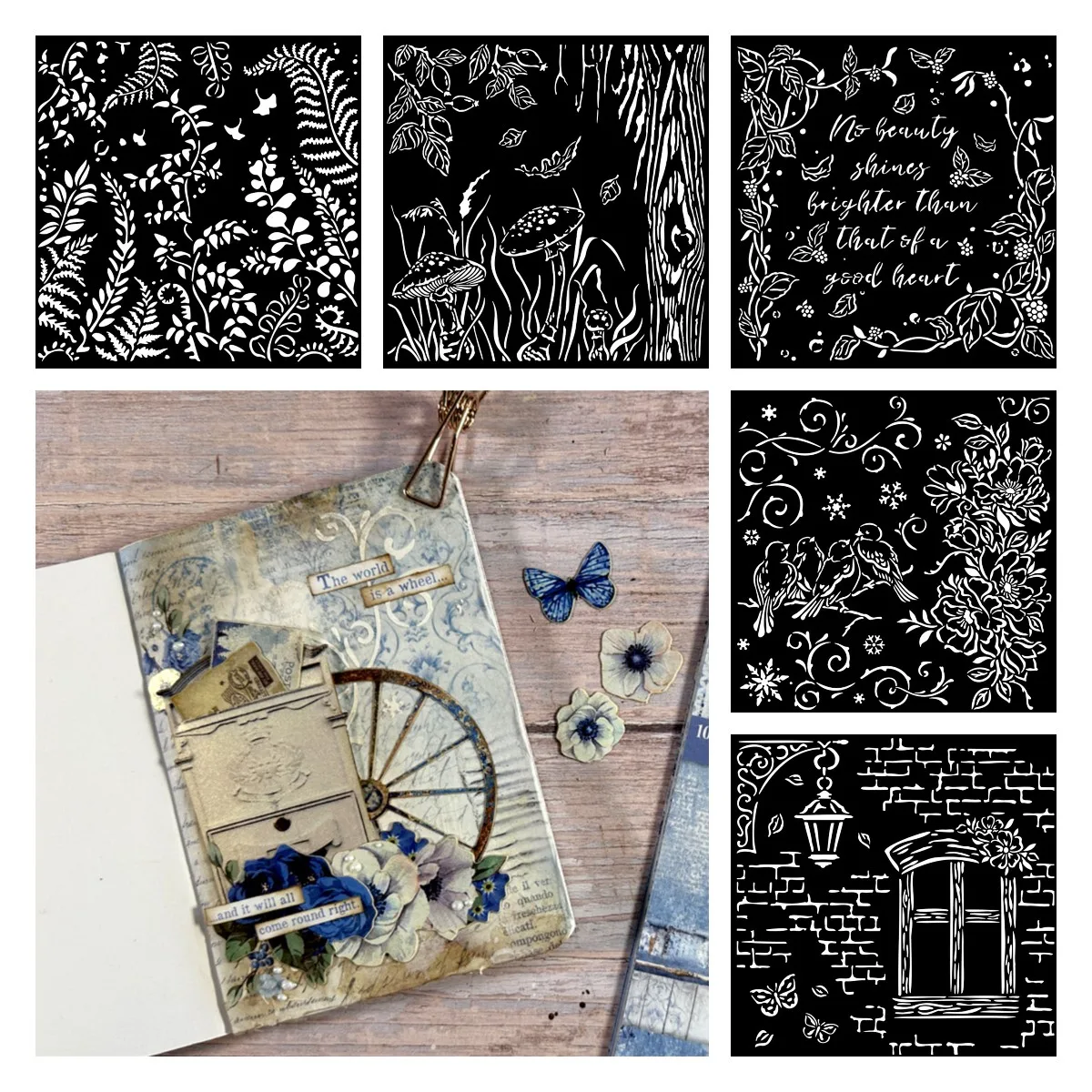 Blue Land Window Bird Mushrooms Stencil Leaves Ramage Ayering Making Templates Handmade DIY Hot Sale Painting Scrapbook Handmade
Blue Land Window Bird Mushrooms Stencil Leaves Ramage Ayering Making Templates Handmade DIY Hot Sale Painting Scrapbook Handmade