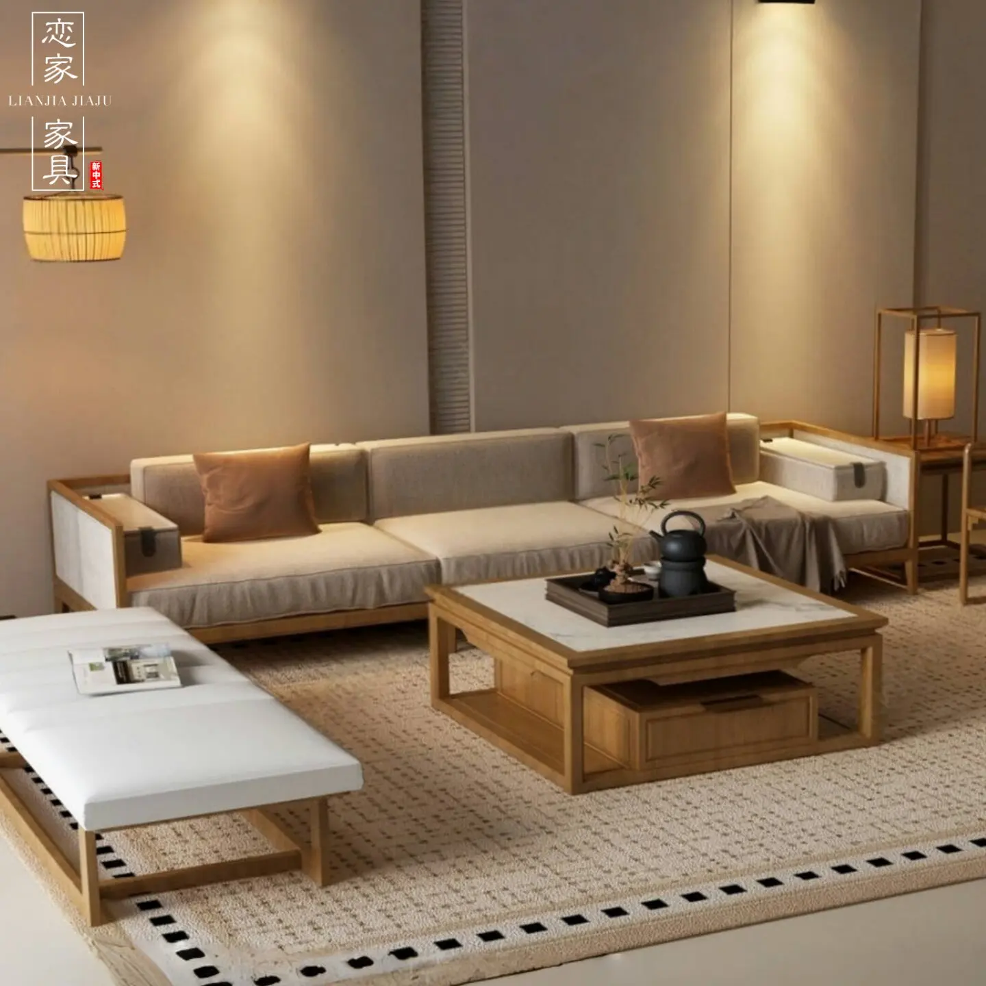 PYH Solid Wood Sofa Combination Villa Light Luxury Sales Office Song Style Aesthetics New Chinese Style Furniture
PYH Solid Wood Sofa Combination Villa Light Luxury Sales Office Song Style Aesthetics New Chinese Style Furniture