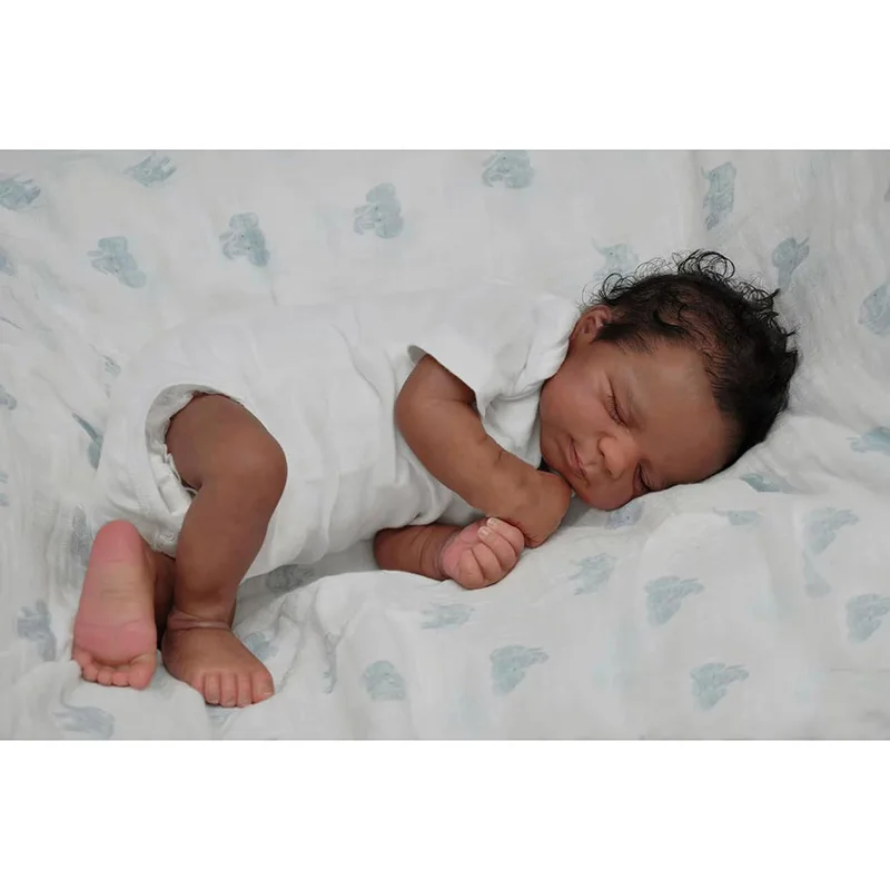 18inch Reborn Newborn Baby Doll Sleeping Baby Pascale with Dark Skin African American Black Doll Bonecas Bebe Reborn Dolls
18inch Reborn Newborn Baby Doll Sleeping Baby Pascale with Dark Skin African American Black Doll Bonecas Bebe Reborn Dolls