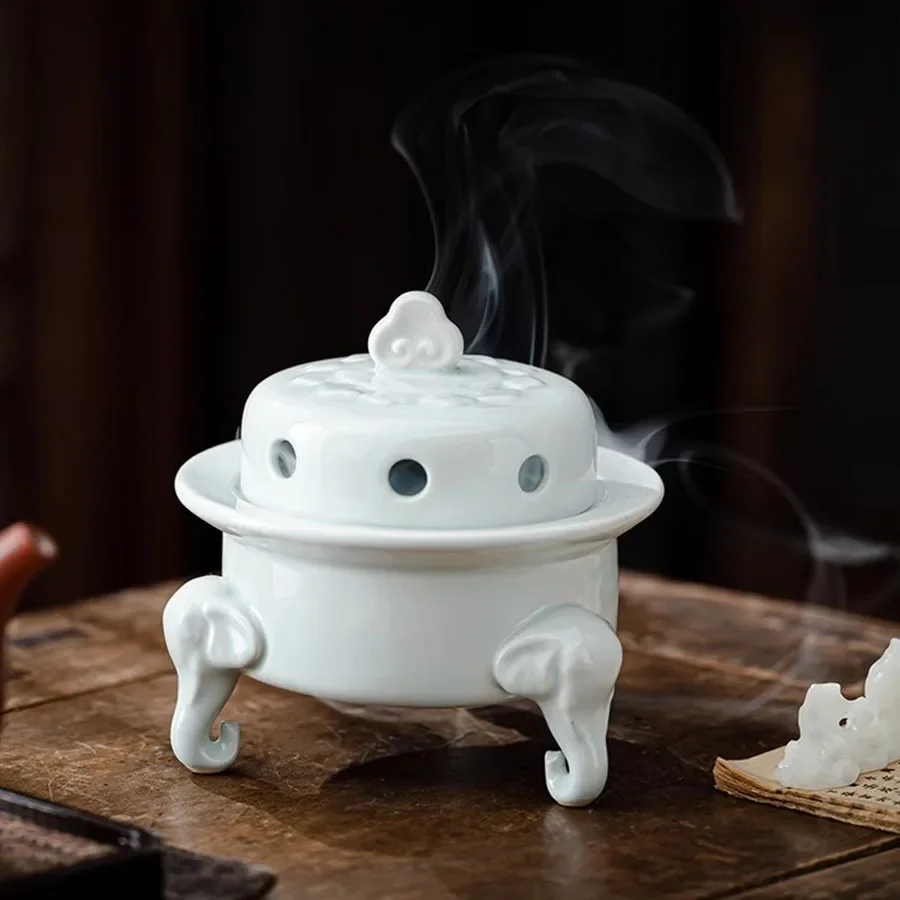 Ornament Incense Burner Decoration Ceramic Chinese Modern Incense Burner Porcelain Oriental Gift Traditional Incenso Home Decor
Ornament Incense Burner Decoration Ceramic Chinese Modern Incense Burner Porcelain Oriental Gift Traditional Incenso Home Decor