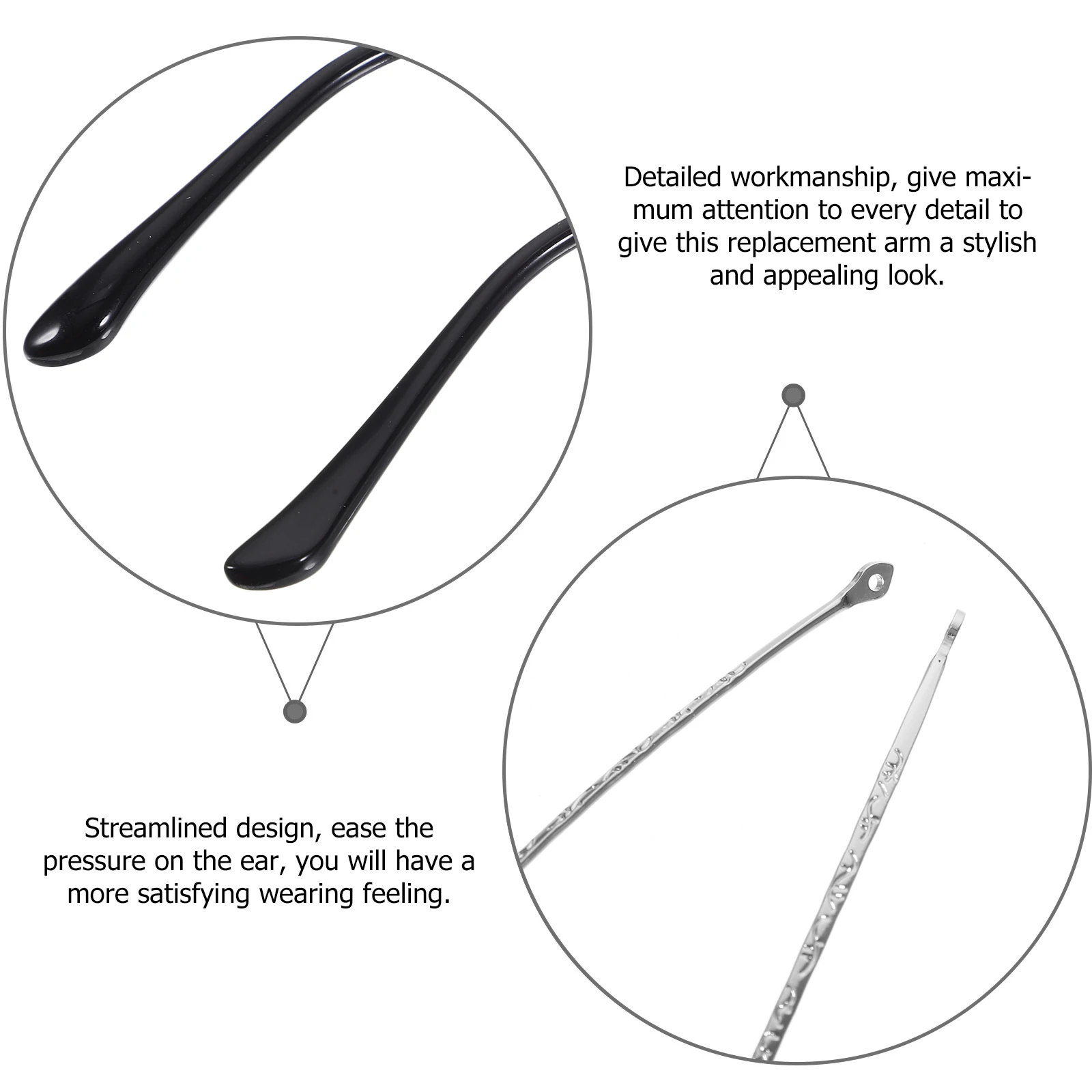 1 Pair Universal Metal Glasses Temples Replacement Parts For Eyeglasses Repair Accessories Long Lasting Anti-Slip
1 Pair Universal Metal Glasses Temples Replacement Parts For Eyeglasses Repair Accessories Long Lasting Anti-Slip