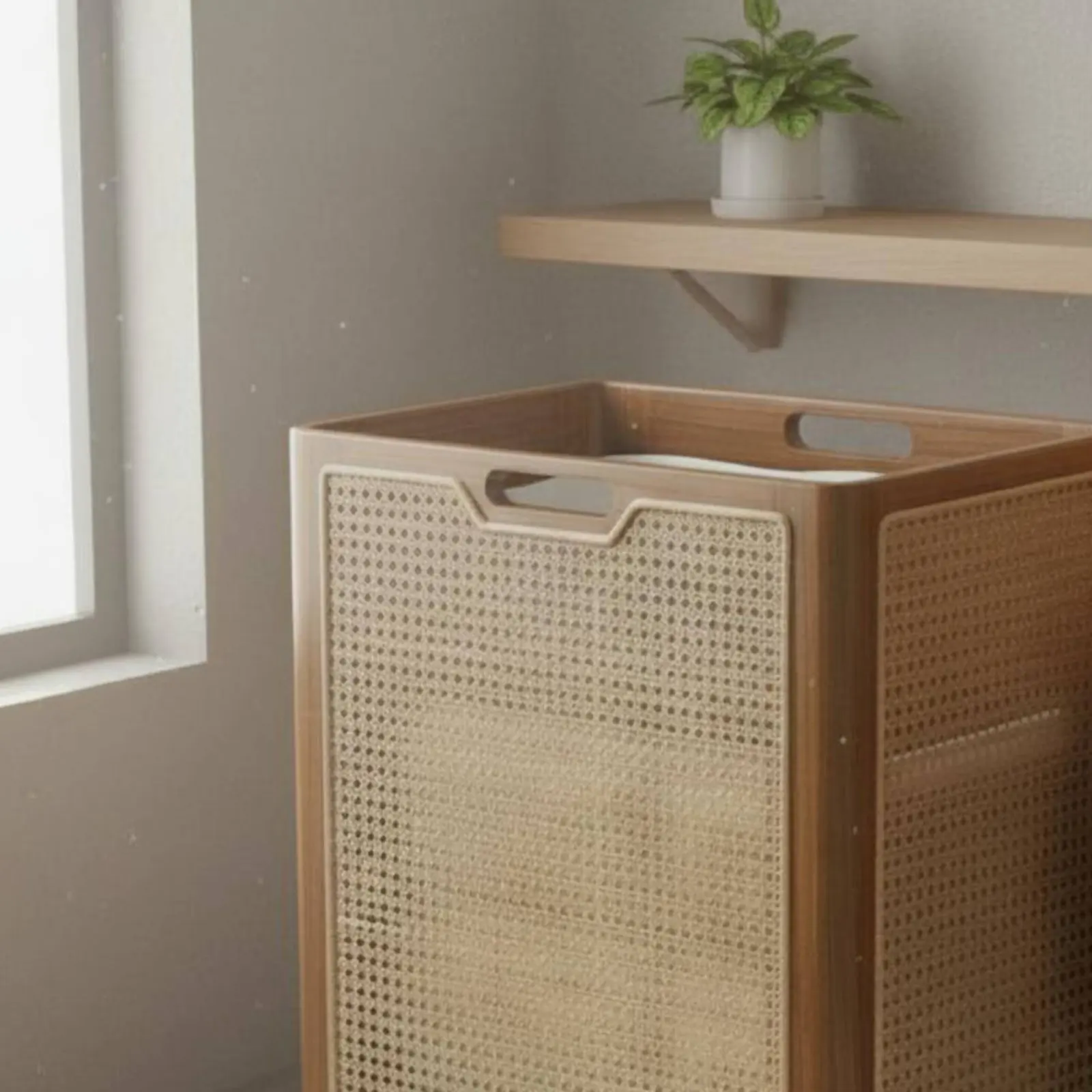 Wooden Laundry Hamper Easy to Move Rolling Laundry Basket Home Storage Removable Wheels Large Capacity for Bathroom
Wooden Laundry Hamper Easy to Move Rolling Laundry Basket Home Storage Removable Wheels Large Capacity for Bathroom
