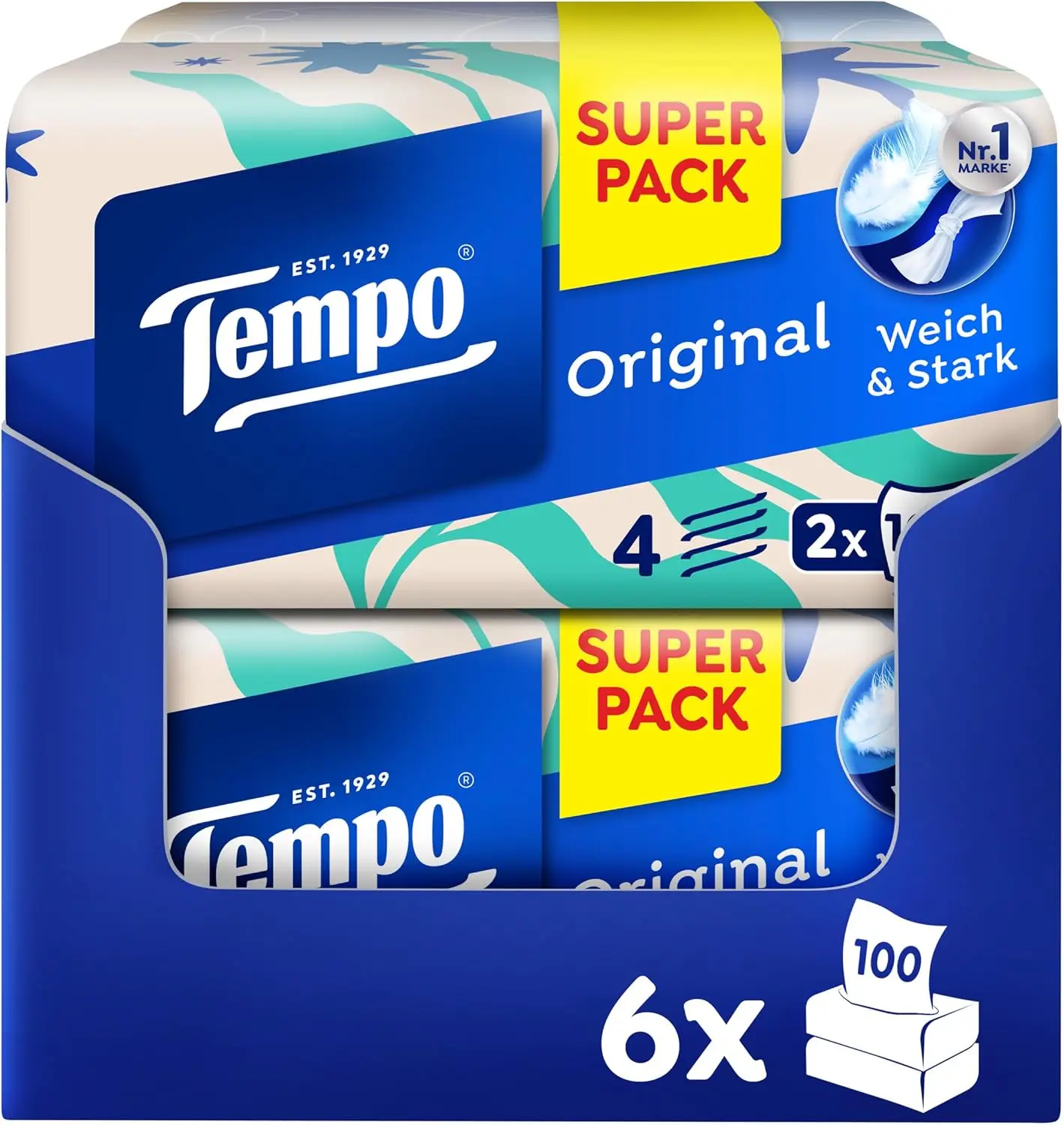 12 Boxes of Facial Tissues, 100 Tissues Each, Total 1200 Soft and Absorbent for Home and Office
12 Boxes of Facial Tissues, 100 Tissues Each, Total 1200 Soft and Absorbent for Home and Office