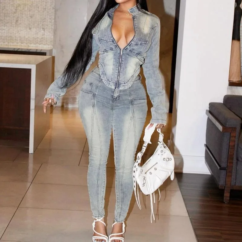 Women's Fashion Denim Set Stretchy Autumn Collection Cross-Border Cowgirl Outfit Pairwise Styling Versatile Summer Wear
Women's Fashion Denim Set Stretchy Autumn Collection Cross-Border Cowgirl Outfit Pairwise Styling Versatile Summer Wear