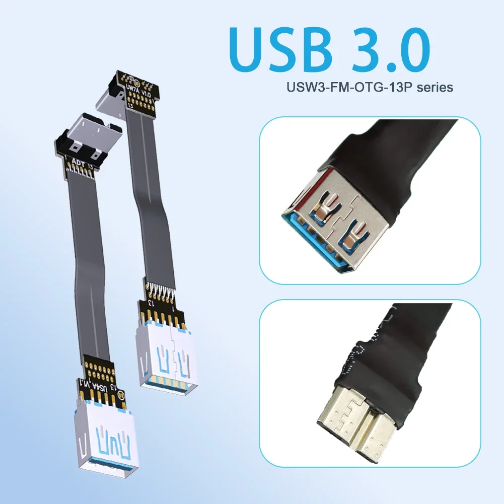 OTG Micro USB 3.0 Male To Type A Female FPV Power Audio Video Data Cable 90 Degree Angled Flat Adapter Micro USB FPC Aerial Cord
OTG Micro USB 3.0 Male To Type A Female FPV Power Audio Video Data Cable 90 Degree Angled Flat Adapter Micro USB FPC Aerial Cord