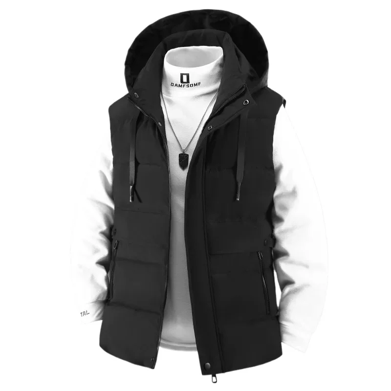 Outdoor Mens Trendy Detachable Hooded Vest Warm Down Cotton Vest Mens Winter Fashion Coat Workwear Vest Coat Thickened Waistcoat
Outdoor Mens Trendy Detachable Hooded Vest Warm Down Cotton Vest Mens Winter Fashion Coat Workwear Vest Coat Thickened Waistcoat