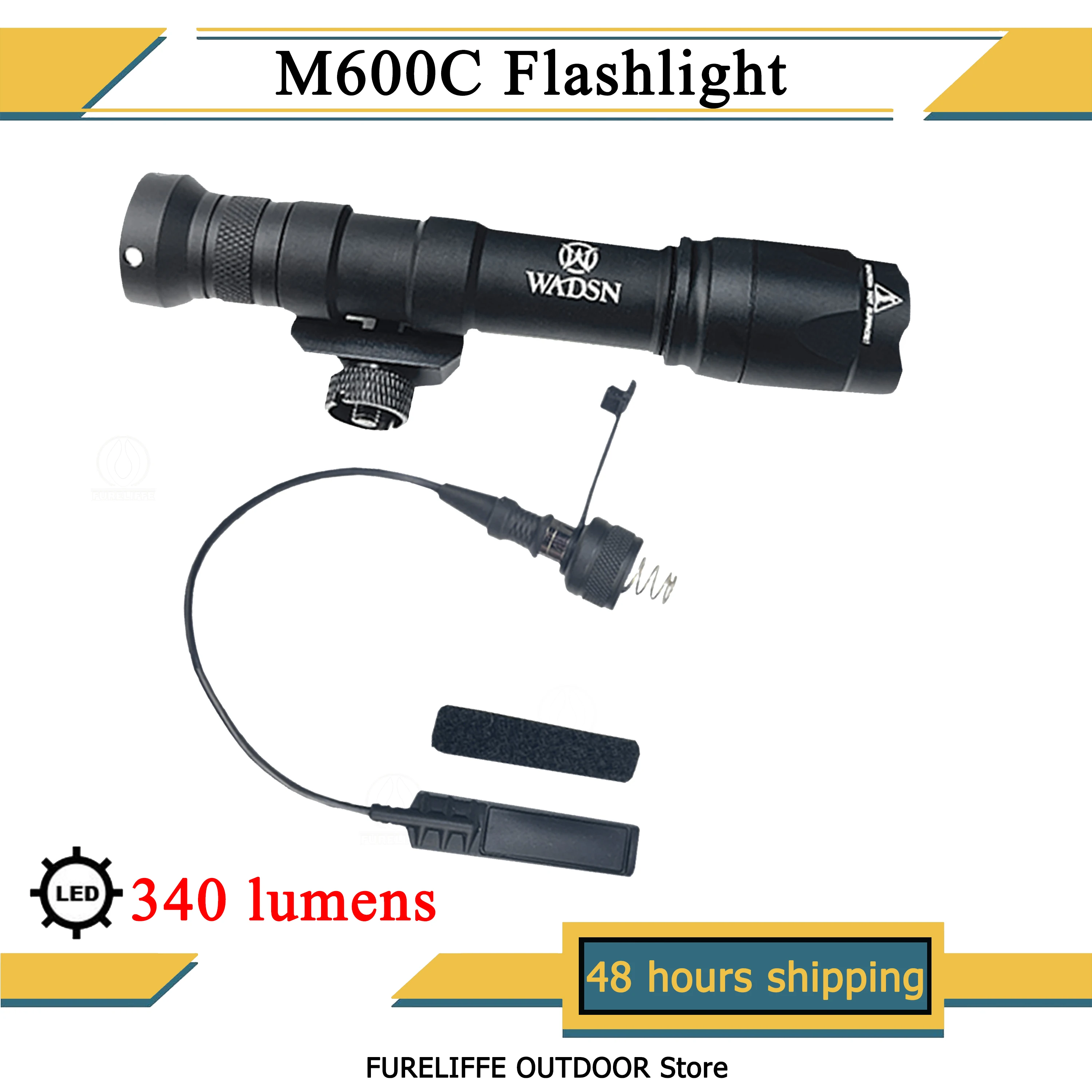 Scouting Accessories WADSN SF M600C Flashlight 340lm White LED Light for 20mm Rail Hunting Weapon Airsoft Rifle
Scouting Accessories WADSN SF M600C Flashlight 340lm White LED Light for 20mm Rail Hunting Weapon Airsoft Rifle