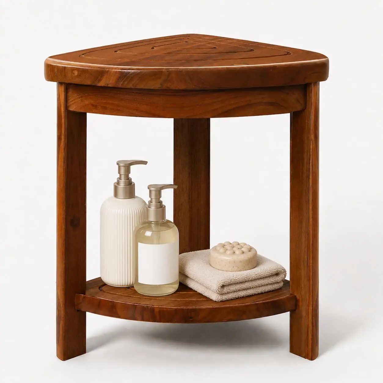 Solid Teak Shower Stool With Shelf Corner Bench For Bath Foot Rest Heavy Duty Wood Seat
Solid Teak Shower Stool With Shelf Corner Bench For Bath Foot Rest Heavy Duty Wood Seat