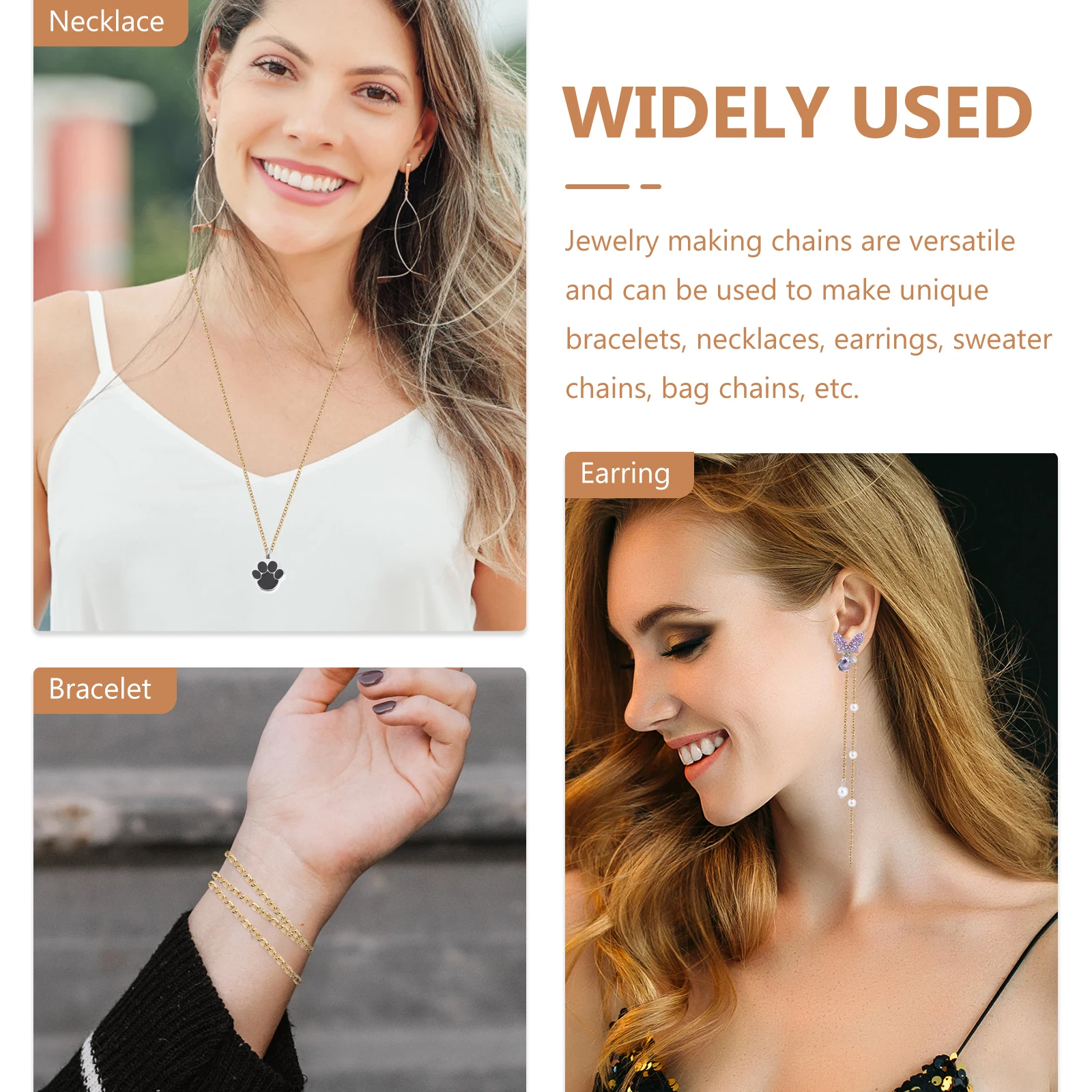 1 - Chain Jewelry Diy Bracelet Necklace Sweater Chain Bag Craft Stainless Steel Chains Handmade Jewelry Accessories
1 - Chain Jewelry Diy Bracelet Necklace Sweater Chain Bag Craft Stainless Steel Chains Handmade Jewelry Accessories