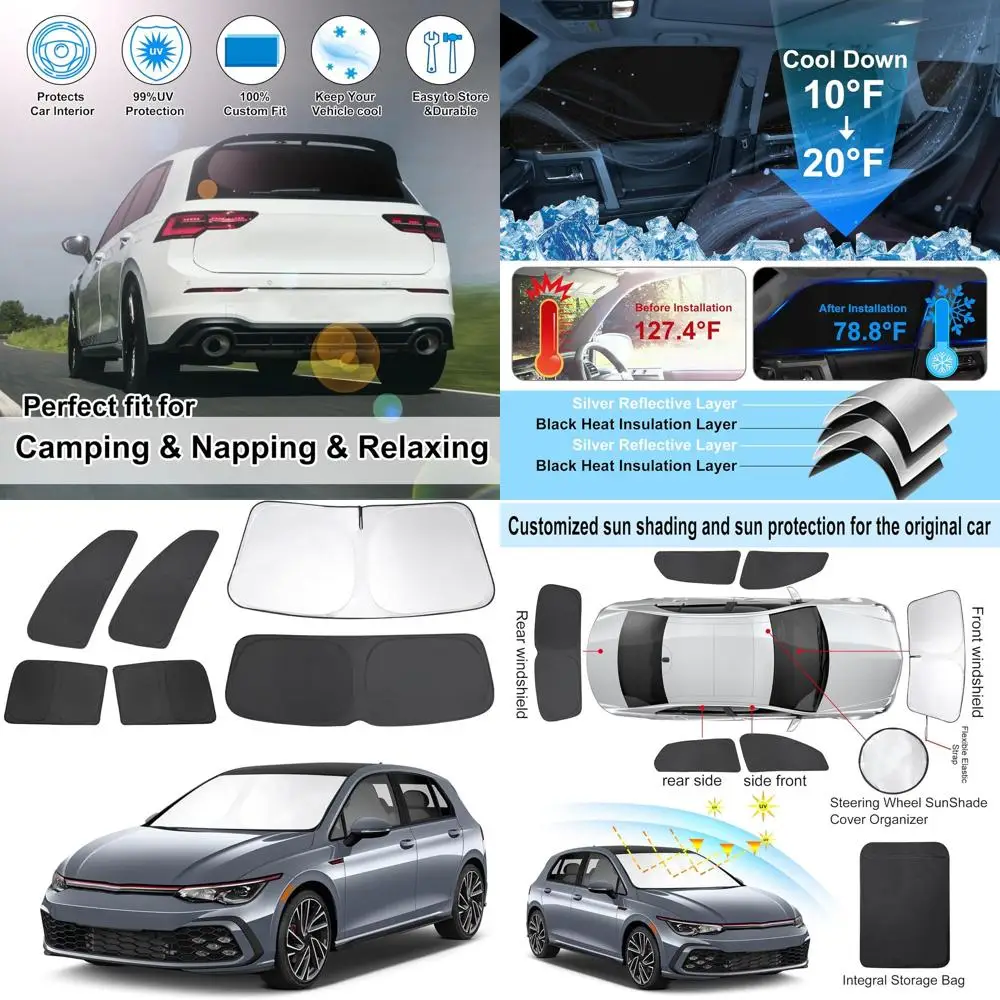 Custom Fit Windshield Sunshade for 2022-2025 Golf Mk8, Foldable Shade, Full Set Privacy Protection, Keeps Car Cool
Custom Fit Windshield Sunshade for 2022-2025 Golf Mk8, Foldable Shade, Full Set Privacy Protection, Keeps Car Cool